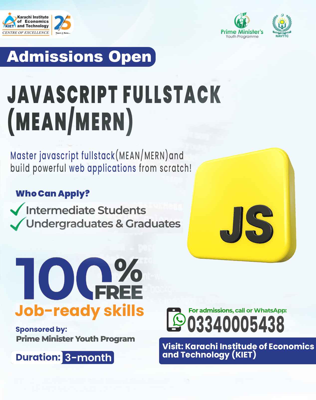 JavaScript Fullstack (MEAN/test) Banner