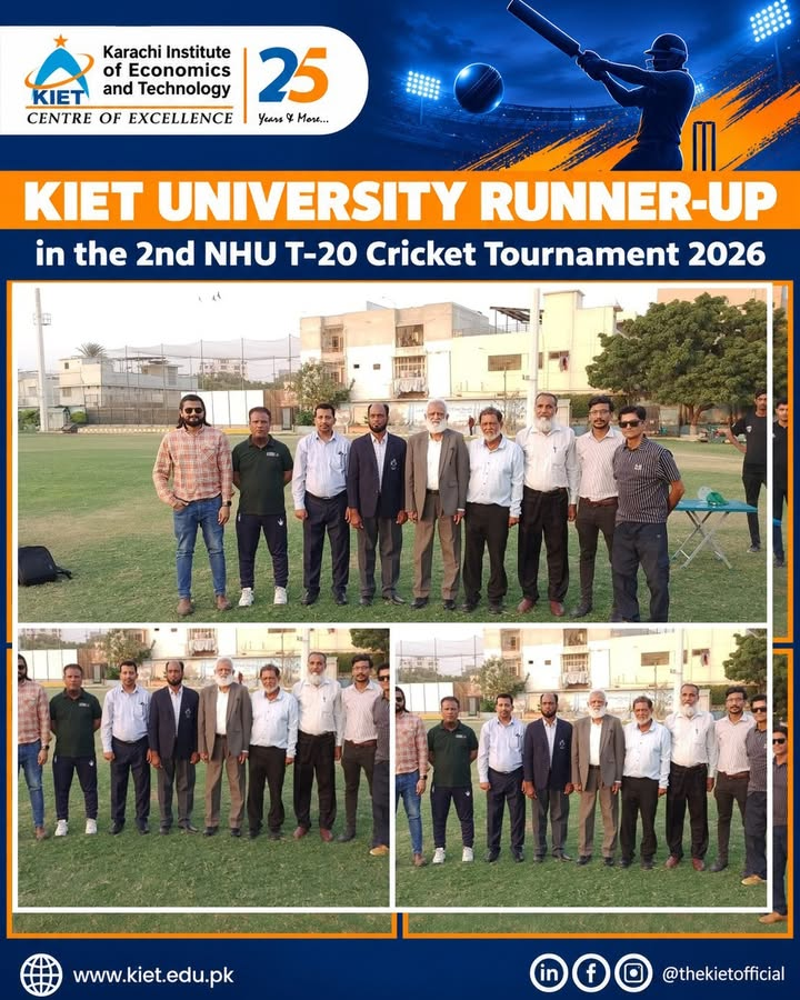 KIET University Runner-Up in the 2nd NHU T-20 Cricket Tournament 2026